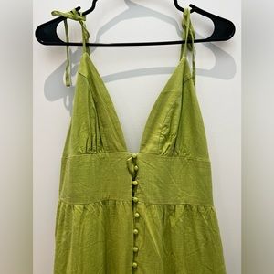 Tie-strap tiered Midi dress